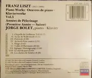 CD - Liszt / Jorge Bolet - Années De Pèlerinage - Suisse