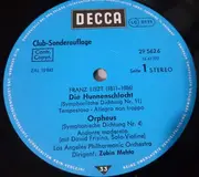 LP - Franz Liszt - Zubin Mehta , Los Angeles Philharmonic Orchestra - Symphonische Dichtungen: Hunnenschlacht • Orpheus • Mazeppa