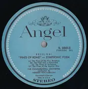 LP - Franz Liszt , Ottorino Respighi , Hector Berlioz , Philharmonia Orchestra , Herbert von Karajan - Les Preludes - The Pines Of Rome - Roman Carnival Overture