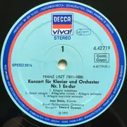 LP - Franz Liszt , Ivan Davis - Piano Concertos 1 & 2 = Klavierkonzerte 1 & 2