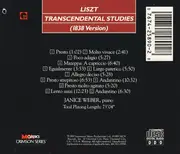 CD - Franz Liszt , Janice Weber - Transcendental Studies (1838 Version)