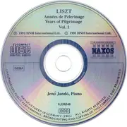 CD - Liszt / Jenö Jandó - Années De Pèlerinage (Years Of Pilgrimage) Vol. 1