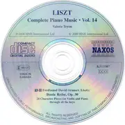 CD - Franz Liszt , Valerie Tryon - Franz Liszt Complete Piano Music Volume 14 - Transcriptions of Ferdinand David's Bunte Reihe