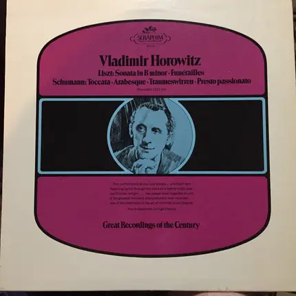 Franz Liszt / Robert Schumann Plays By Vladimir Horowitz - Liszt : Sonata In B Minor - Funérailles / Schumann : Toccata - Arabesque - Traumeswirren - Presto P