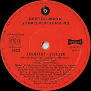 10'' - Schubert / Friedrich Silcher - Bekannte Lieder Und Gesänge Für Männerchor