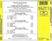 CD - Franz Schubert - Gidon Kremer , Oleg Maisenberg - Sonatinas For Violin And Piano D 384 · D 385 · D 408