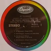 LP - Franz Schubert - Sir Thomas Beecham And The Royal Philharmonic Orchestra - Symphony No. 5 In B Flat - Symphony No. 3 In D