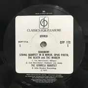 LP - Schubert - String Quartet No.14 In D Minor 'Death And The Maiden'