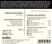 CD - Schubert (Mandelring Quartett) - String Quartet In E-flat Major D 87 / String Quartet In D Minor D 810 'Death and the Maiden' Vol. I