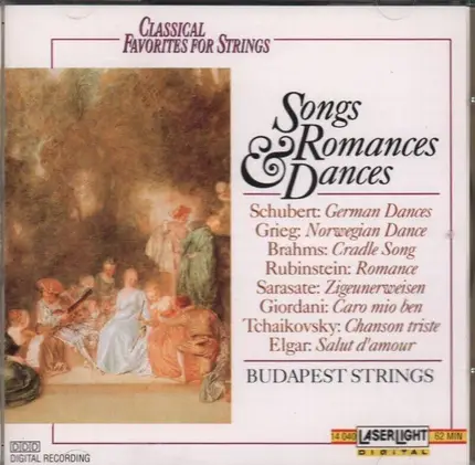 Franz Schubert , Edvard Grieg , Johannes Brahms , Anton Rubinstein , Pablo de Sarasate , Tommaso Gi - Songs, Romances & Dances