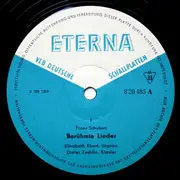 LP - Franz Schubert , Elisabeth Ebert , Dieter Zechlin - Berühmte Lieder