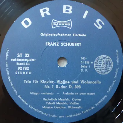 Schubert - Klaviertrio Nr.1 / Notturno