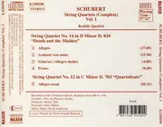 CD - Schubert - String Quartets (Complete) Vol. 1