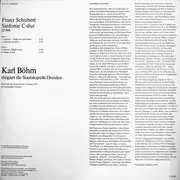 LP - Franz Schubert , Staatskapelle Dresden , Karl Böhm - Sinfonie C-dur D 944 - Konzert am 12. Januar 1979 im Kuturpalast Dresden