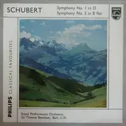 LP - Schubert - Beecham w/ Royal Philharmonic Orchestra - Symphony No. 1 In D / ~ No. 2 In B Flat - Flipback