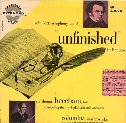Franz Schubert , The Royal Philharmonic Orchestra , Sir Thomas Beecham - Symphony No. 8 "Unfinished" In B Minor