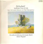 LP - Franz Schubert / Heinz Rögner - Sinfonie E-dur D 729
