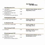 CD - Schubert - Am Brunnen Vor Dem Tore (Lieder = Songs)