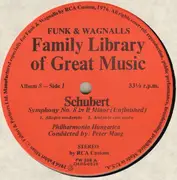 LP - Franz Schubert - The Unfinished Symphony - Symphony No. 5