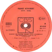Schubert - Quintett Für Klavier, Violione, Viola, Violoncello Und Kontrabass A-dur Op. 114 'Forellenquintett'