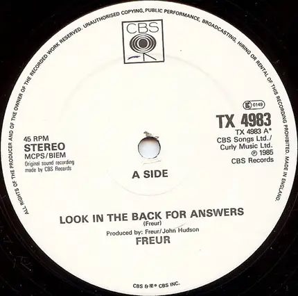 Freur - Look In The Back For Answers