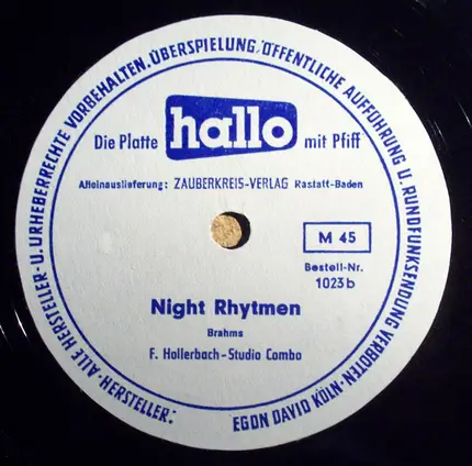 Fred Mariam Und Die Ericson-Combo , Fred Hollerbach Studio Combo - Sieben Wochen Nach Bombay / Night Rhytmen