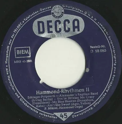 Fred Böhler - Hammond-Rhythmen