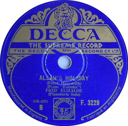 Fred Elizalde - Nobody's Sweetheart / Allah's Holiday