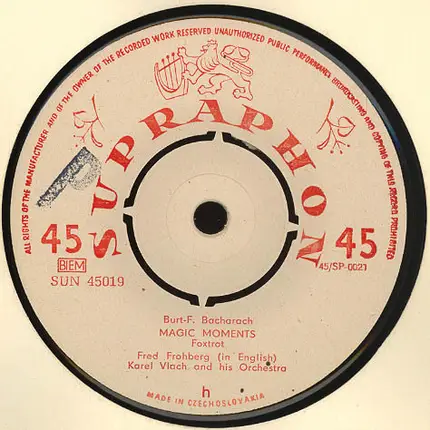 Fred Frohberg , Karel Vlach Orchestra - Magic Moments / Begin The Beguine