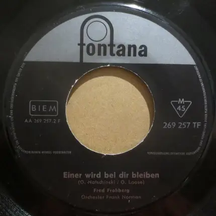 Fred Frohberg - Bonne Nuit, Ma Chérie / Einer Wird Bei Dir Bleiben