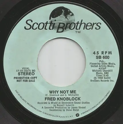 Fred Knoblock - Why Not Me