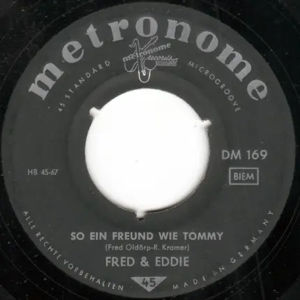 Fred Und Eddie - Alle Sterne Meiner Heimat / So Ein Freund Wie Tommy