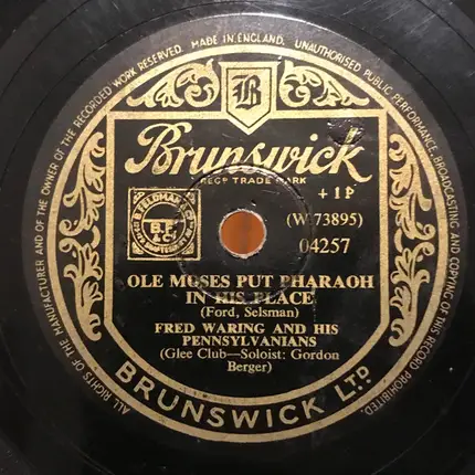 Fred Waring & The Pennsylvanians - Dry Bones / Ole Moses Put Pharaoh In His Place