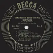 10'' - Fred Waring & The Pennsylvanians - 'Twas The Night Before Christmas