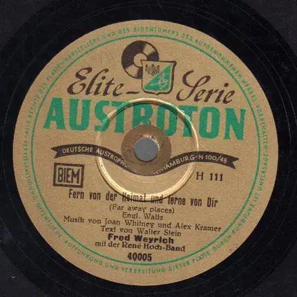 Fred Weyrich - Music! Music! Music! / Fern von der Heimat und ferne von dir