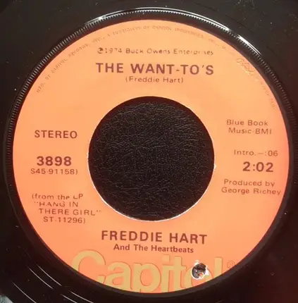 Freddie Hart And The Heartbeats - Phoenix City / The Want-To's