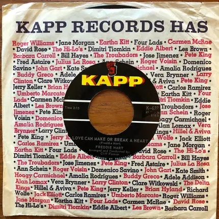 Freddie Hart - Love Can Make Or Break A Heart