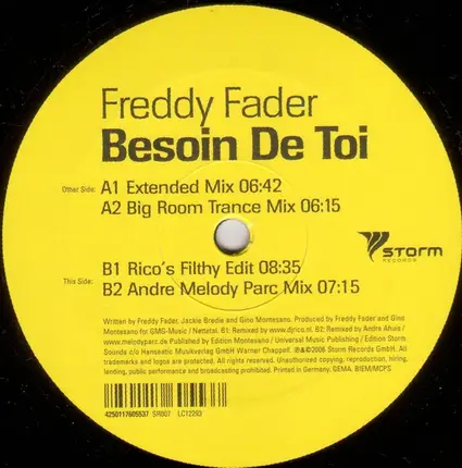 Freddy Fader - Besoin de Toi