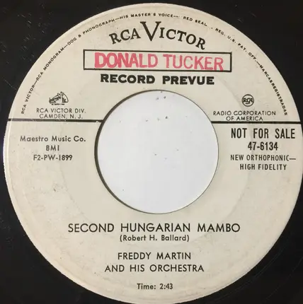 Freddy Martin And His Orchestra - Argentine Fire Brigade / Second Hungarian Mambo
