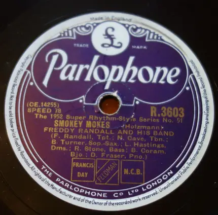Freddy Randall And His Band - Smokey Mokes / Sheik Of Araby