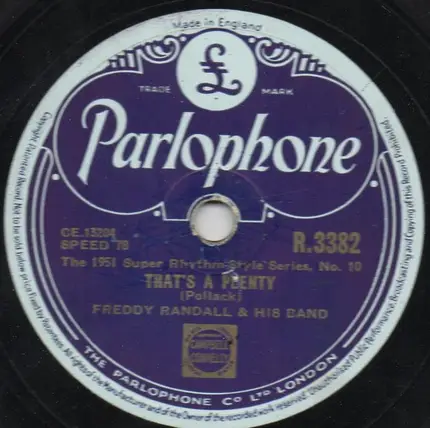 Freddy Randall And His Band - Since My Best Girl Turned Me Down / That's A Plenty