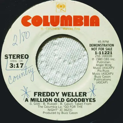 Freddy Weller - A million old goodbyes