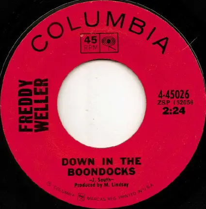 Freddy Weller - Amarillo, Texas / Down In The Boondocks