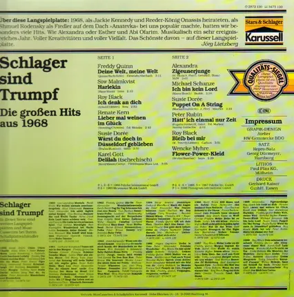 Freddy Quinn, Roy Black, Karel Gott a.o. - Schlager sind Trumpf - 1968