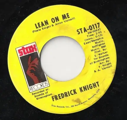 Frederick Knight - Lean On Me / I've Been Lonely For So Long