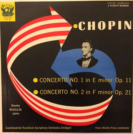 Frédéric Chopin - Branka Musulin , Sinfonie-Orchester Des Süddeutschen Rundfunks Conductor Hans Mül - Piano Concerto No. 1 In E Minor, Op. 11 / Piano Concerto No. 2 In F Minor, Op. 21