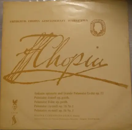 Chopin - Andante Spianato Und Grande Polonaise Op.22, Polonaise D-Moll, Polonaise B-Dur, Polonaisen Cis-Moll