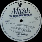 LP - Frédéric Chopin - Henryk Sztompka - Dzieła Wszystkie · Complete Works - Wszystkie Mazurki · Complete Mazurkas Vol. 2