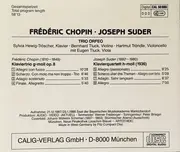 CD - Frédéric Chopin , Joseph Suder , Trio Orfeo - Klaviertrio G-Moll Op.8/Piano Trio G Minor, Klavierquartett H-Moll/Piano Quartet B Minor