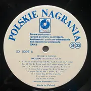 LP - Chopin / Henryk Sztompka - Wszystkie Mazurki = Complete Mazurkas Vol. IV - Cream coloured label